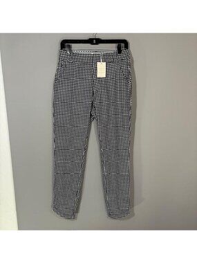 Peter Millar Pants Womens 2 Black Geo Print Ankle Pull On Stretch Microfiber